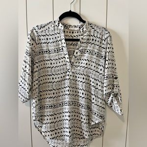 Lush Black and white blouse